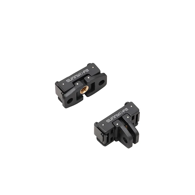 Base Clip 1/4 Screw Hole& Foldable 2-prong Holder Mounts Tripod Selfie Stick Adapter for DJI Osmo Pocket 3 Camera Gimbal