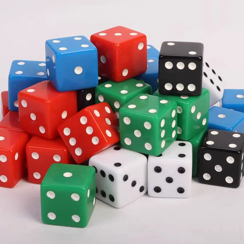 Immagine 5: D6 Cubi di dadi quadrati 25MM con punti numerici Ottimi per bomboniere Materiale scolastico per l'apprendimento della matematica Club Giochi per bere Adulti Adolescenti