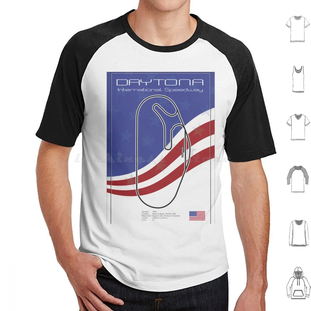 

Футболка Daytona Racetrack 6xl, хлопковая крутая футболка Racing Speed Driver Racetrack Monza Daytona Winner Motor Racing Car Le Mans