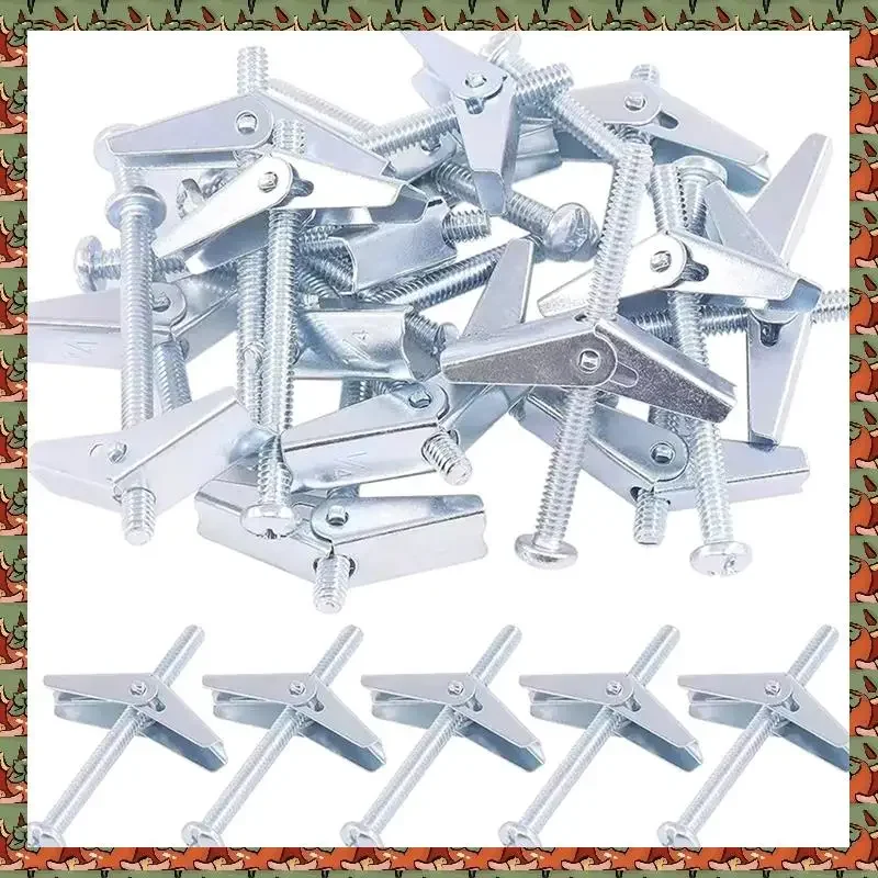 

ABLQ 50PCS 1/8 Inch Toggle Bolts For Drywall, Heavy Duty Drywall Anchors Kit, Dry Wall Anchors And Screws Kit For Ceiling