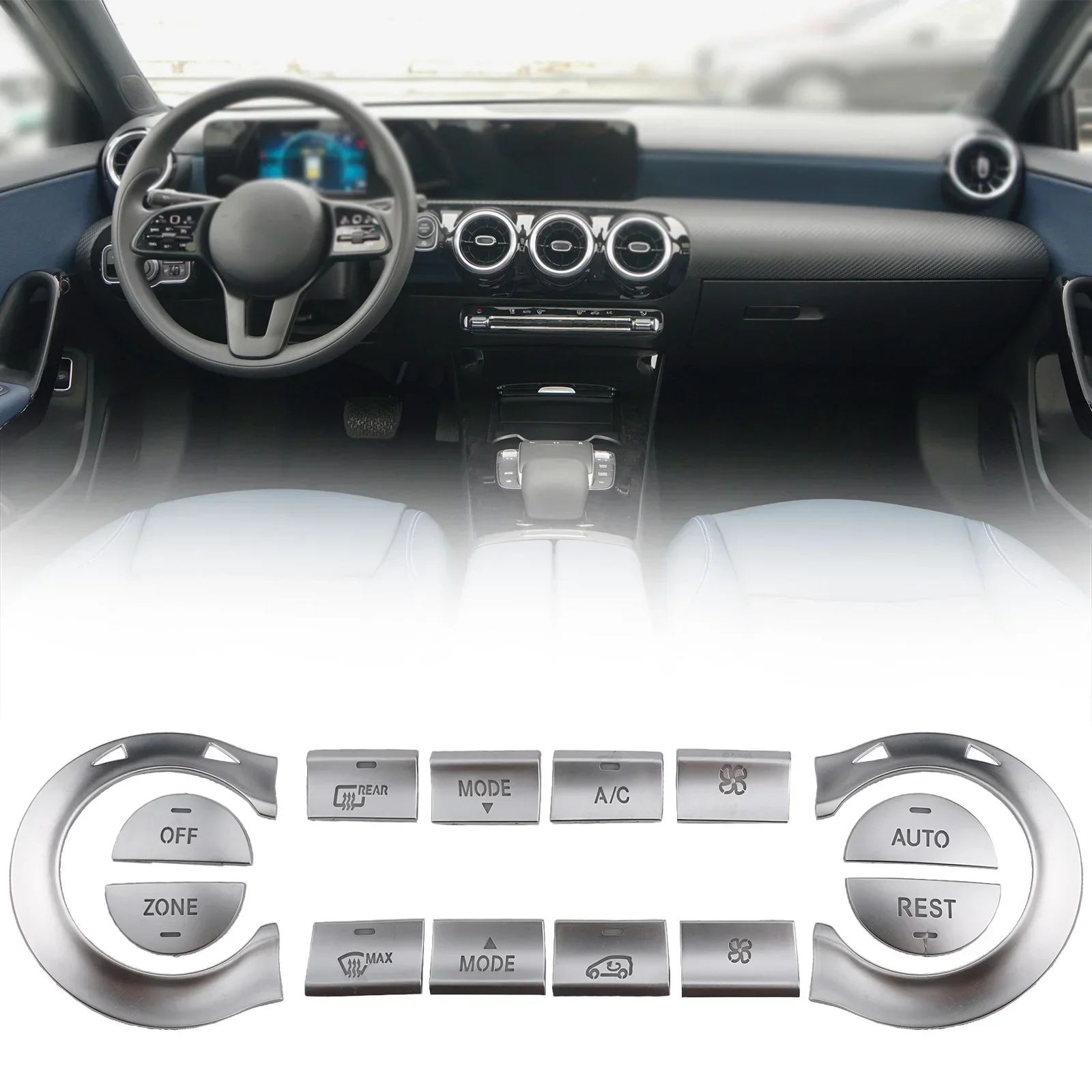 Enhance Your Vehicle's Interior Air Conditioning Buttons Trim for Mercedes C117 X156 For CLA GLA 200 250 132018