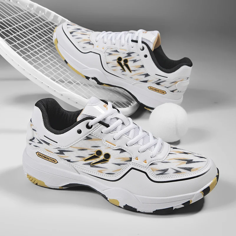 

Breathable Tennis Shoes Men Women Lightweight Sneakers Outdoor Badminton Shoe Non-slip Athletic Shoes Lace-up Ping-pong Trainers