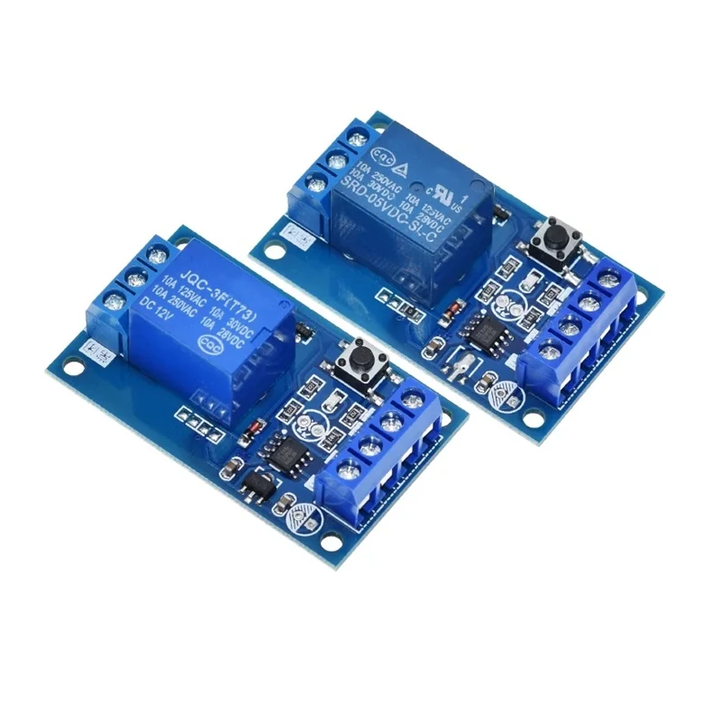 One-button bistable relay module 5V, 12V, 24V, auto modification switch, one-button start-stop self-locking.