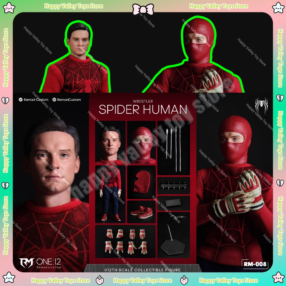 

In Stock 1/12 Remad Custom RM008 Spider Human Action Figure Spiderman Figure Full Set Collectible Model Toy