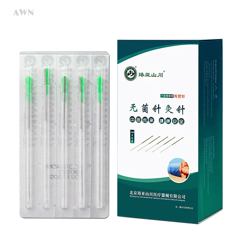 5Box =500Pcs Disposable Acupuncture Needle Sterile with Individual Tube Zhenjiu Medicine Acupoint Stimulation Therapy Multi Siz