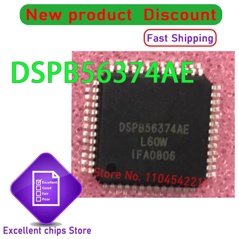 

(2-10 шт.) 100% новый набор микросхем DSPB56374AE DSPB56374A DSPB56374 QFP52