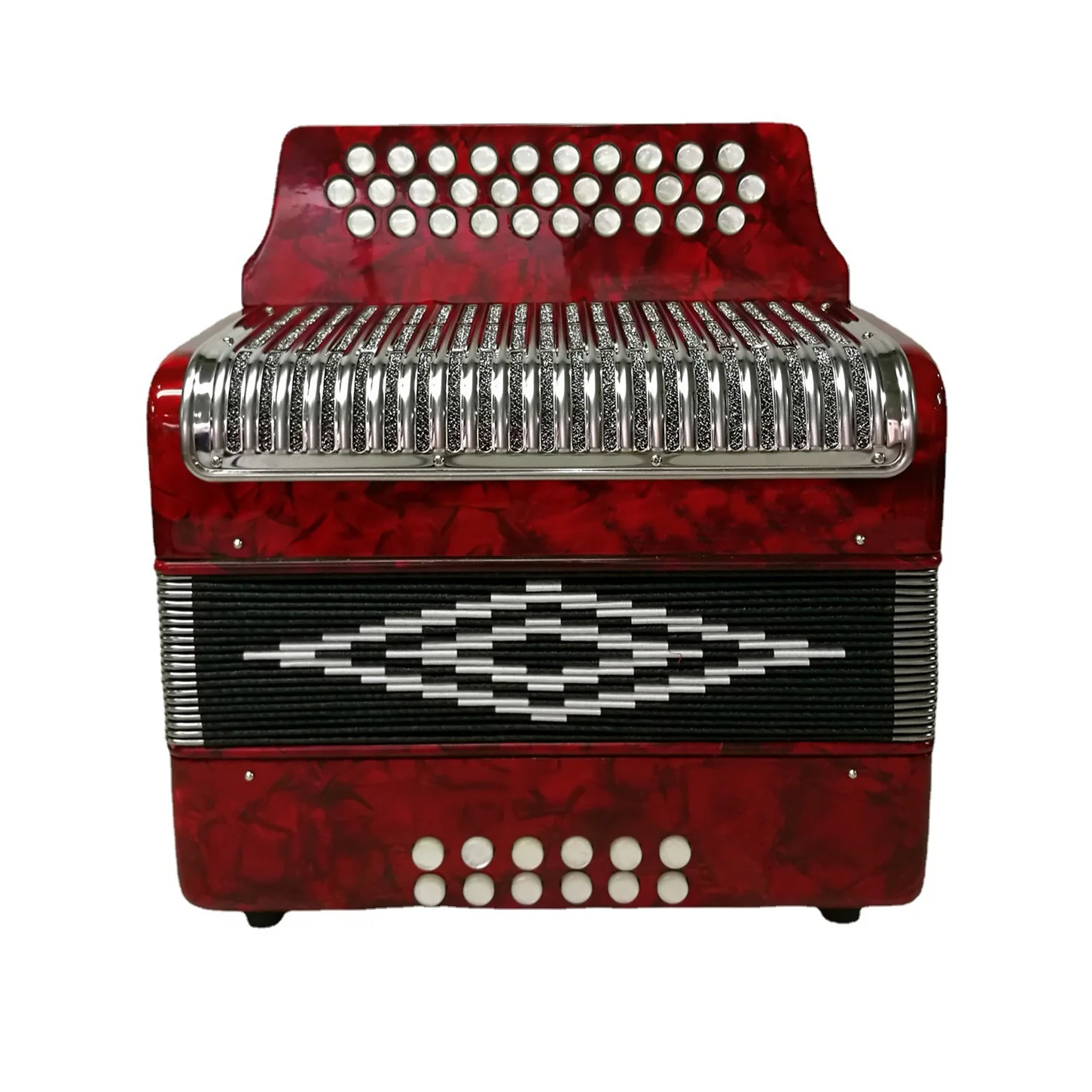 

SEASOUND OEM Professional 31 Buttons 12 Bass Button Accordion Instrument Diatonic JB3112C With Red And White Buttons