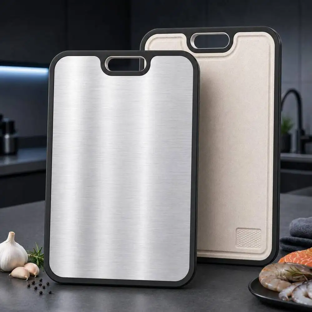 Double-Sided Cutting Board, Pure Titanium Wheat Straw PP, Easy To Clean, Large Size, Perfect Gift For Mother And Father's Day