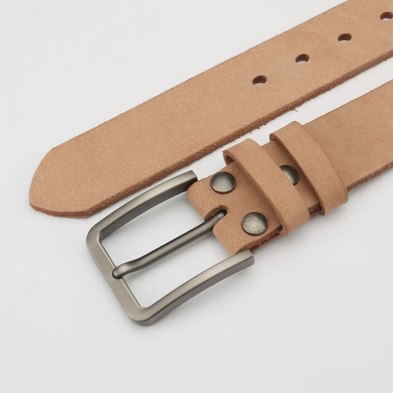 Simple Design Men Belts Jeans Strap Full Grain Genuine Cow Leather Waist Belts Wholesale 130CM Long Cowhide Belts Ceinture Homme