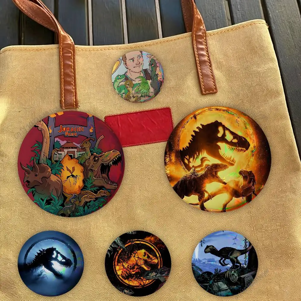 J-Jurassic Park D-Dinosaur World Badge Pins For Friend, Backpack, Clothing, Collectible Accessories, Jewelry Gift