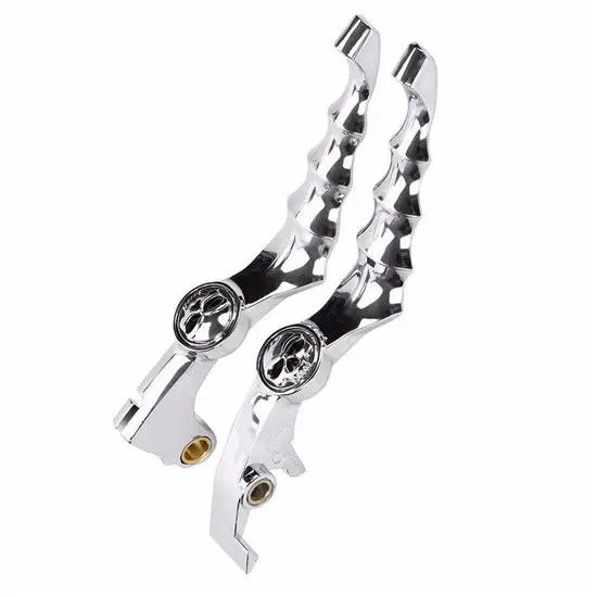 Chrome Skull Zombie Brake Clutch Levers For Honda Shadow VT 600 750 1300 1100 CB