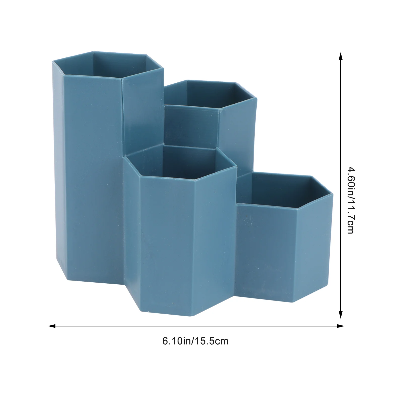 1pc Hexagonal Pencil Holder 4-Grid Desktop Organizer For Office School Supplies Storage Container Tools Pen