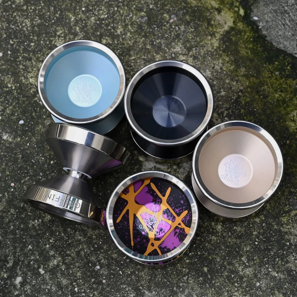 Yoyo professionnel en alliage d'aluminium 7075, plusieurs couleurs, avec anneau métallique en alliage de titane incrusté rotatif 1A3A5A