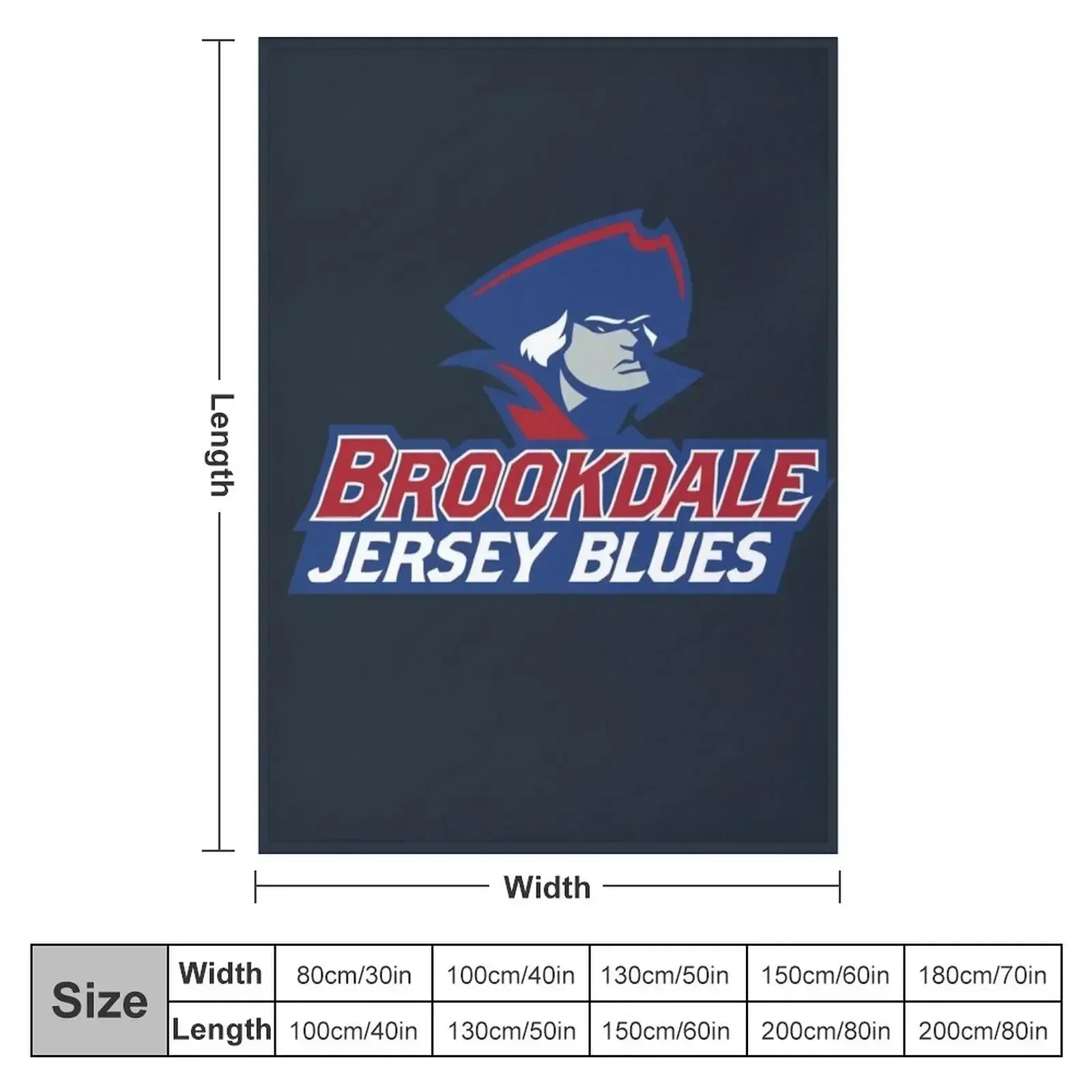 Brookdale CC Jersey Blues Throw Blanket Thin Plaid Soft Beach Decorative Sofas Flannels Blankets