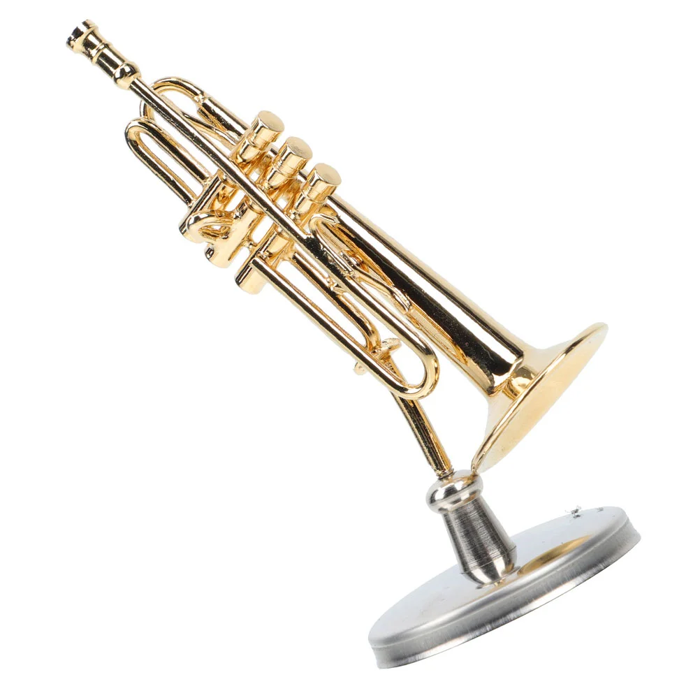 

Wind Instrument Model Mini Trumpet Landscaping Miniature Small Trumpt Electric Guitar Realistic