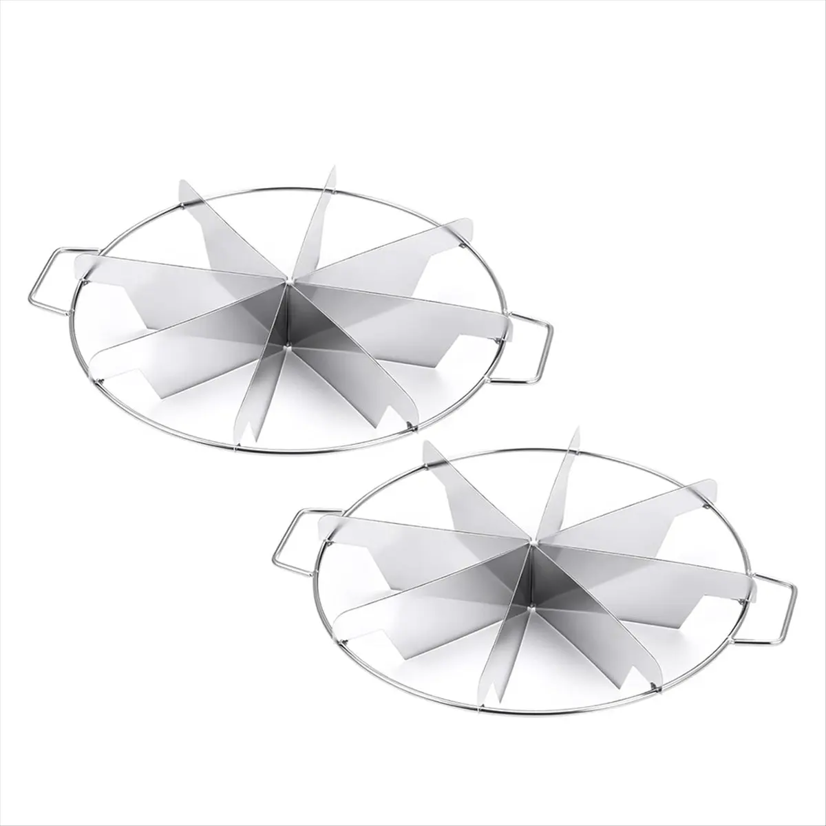 2 Pieces Pie Cutter Cake Marker Round 10.6 Inches Diameter Stainless Steel Cake Cutter for Commercial Home(8 )