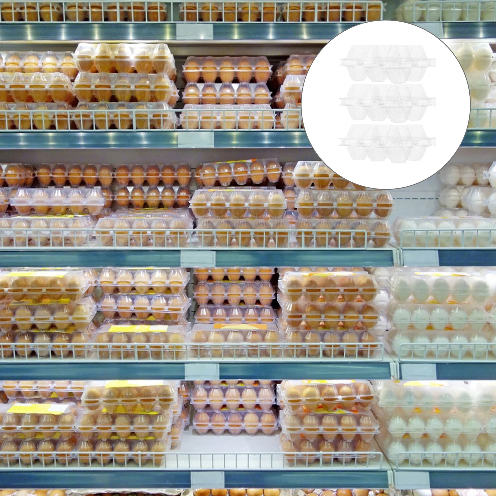 20 قطعة من حاويات تخزين البيض المنزلية، مادة شفافة، قالب نفطة، علبة حفظ طازجة قوية ومتينة، صندوق بيض #6