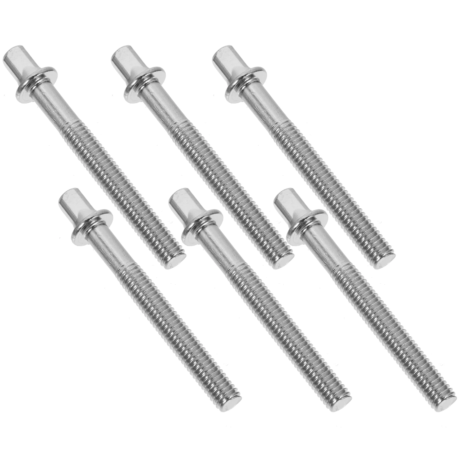 

6 Pcs Rollers Square Head Screw Drum Tension Rod Screws Mounting Chrome Silver Iron Plating Jazz