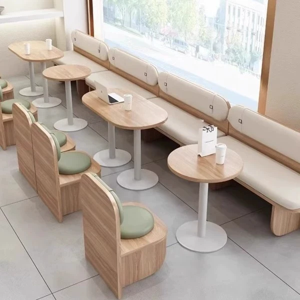 & Modern Style Commercial Dining Restaurant Sofa Booths Fast Food Cafe Bar Leather Seating for Hotels Durable Wood Panel Furnitu
