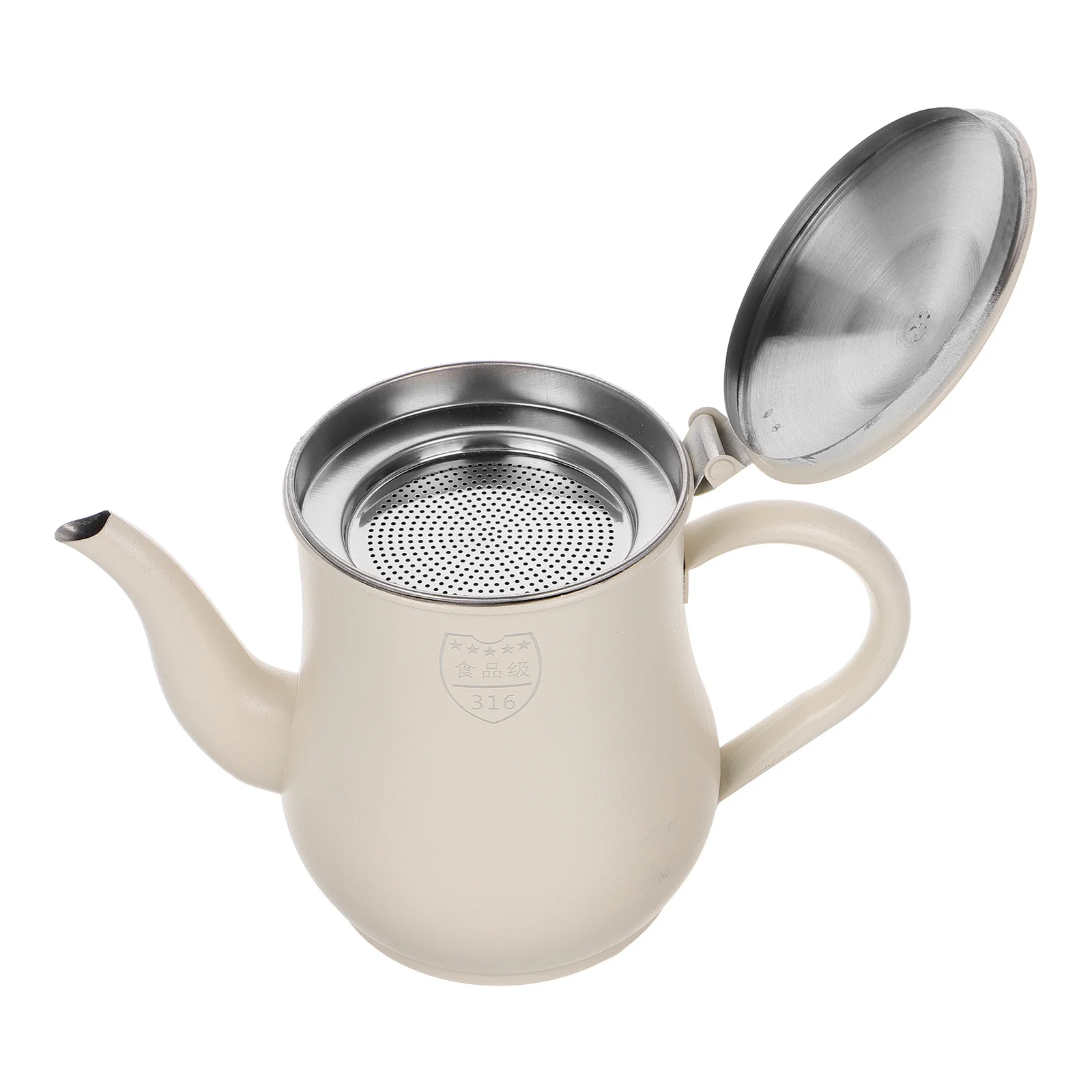 

Stainless Steel Oil Strainer Pot 500Ml Thickened Filterable Oil Dispenser For Kitchen Grease Container Builtin Filter