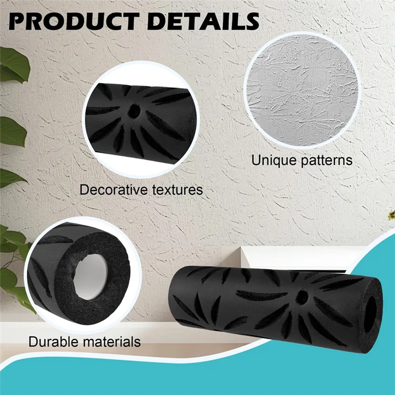 Rodillo de textura de paneles de yeso A95I, rodillo de pintura con textura decorativa para paredes y techos, herramientas de pintura