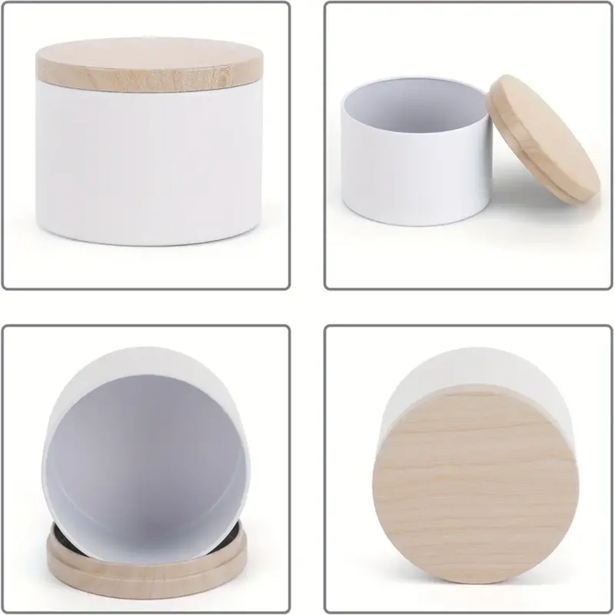 12pcs Candle Tins, 4oz Candle Containers For Making Candles, Bulk Candle Jars, DIY Candle Making Tins, For candle making.(white)