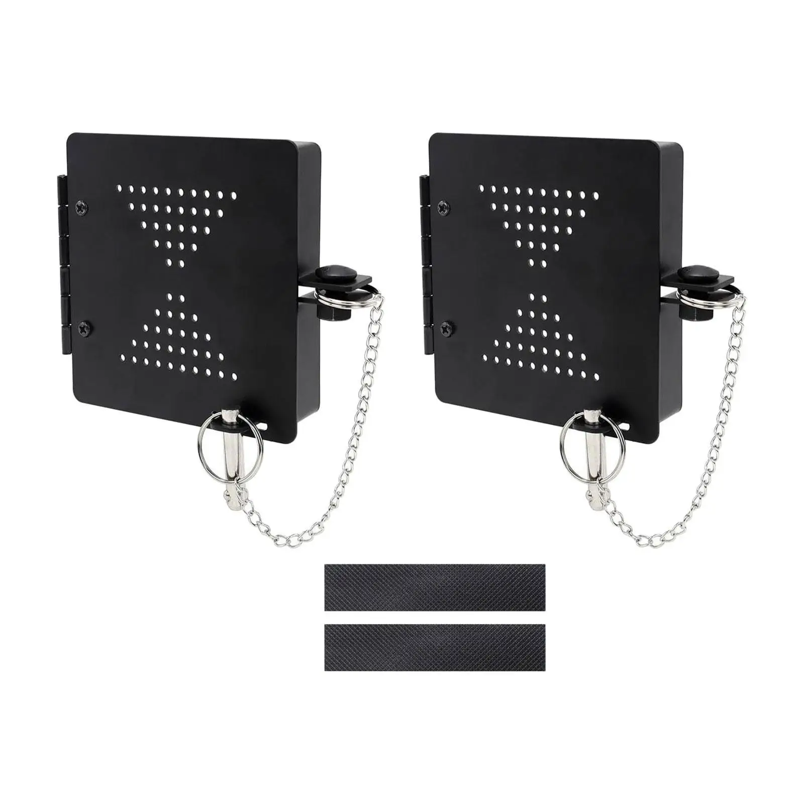 2x RV Bumper Cap Covers High Reliability RV Camper Replace Black Square Caps #2