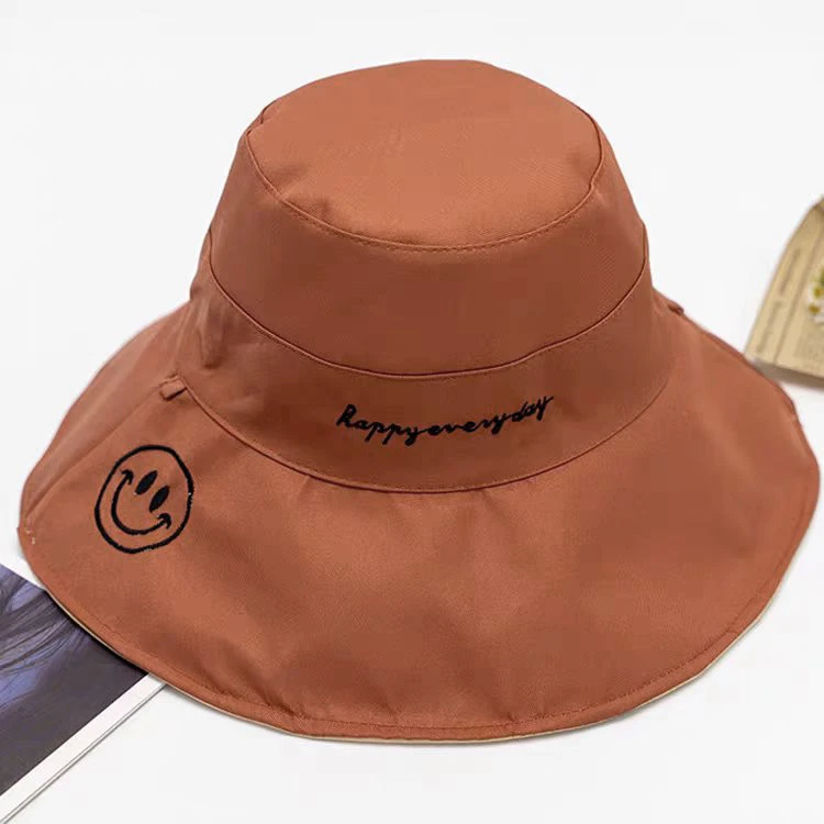 Damen-Sonnenhut mit breiter Krempe – Fischerhut aus 100 % Baumwolle, Sonnenhut im koreanischen und japanischen Stil für Sommerreisen, Strand, Outdoor-Aktivitäten – Detail 11