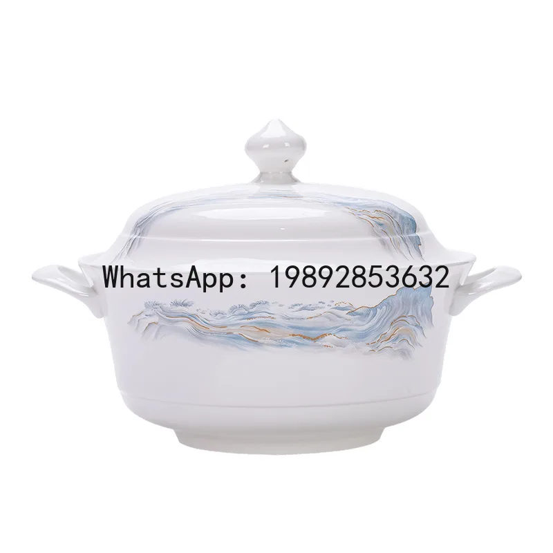 

Xl premium ceramic dinnerware set - high-end bowls and plates for home use, corporate events, and gifting