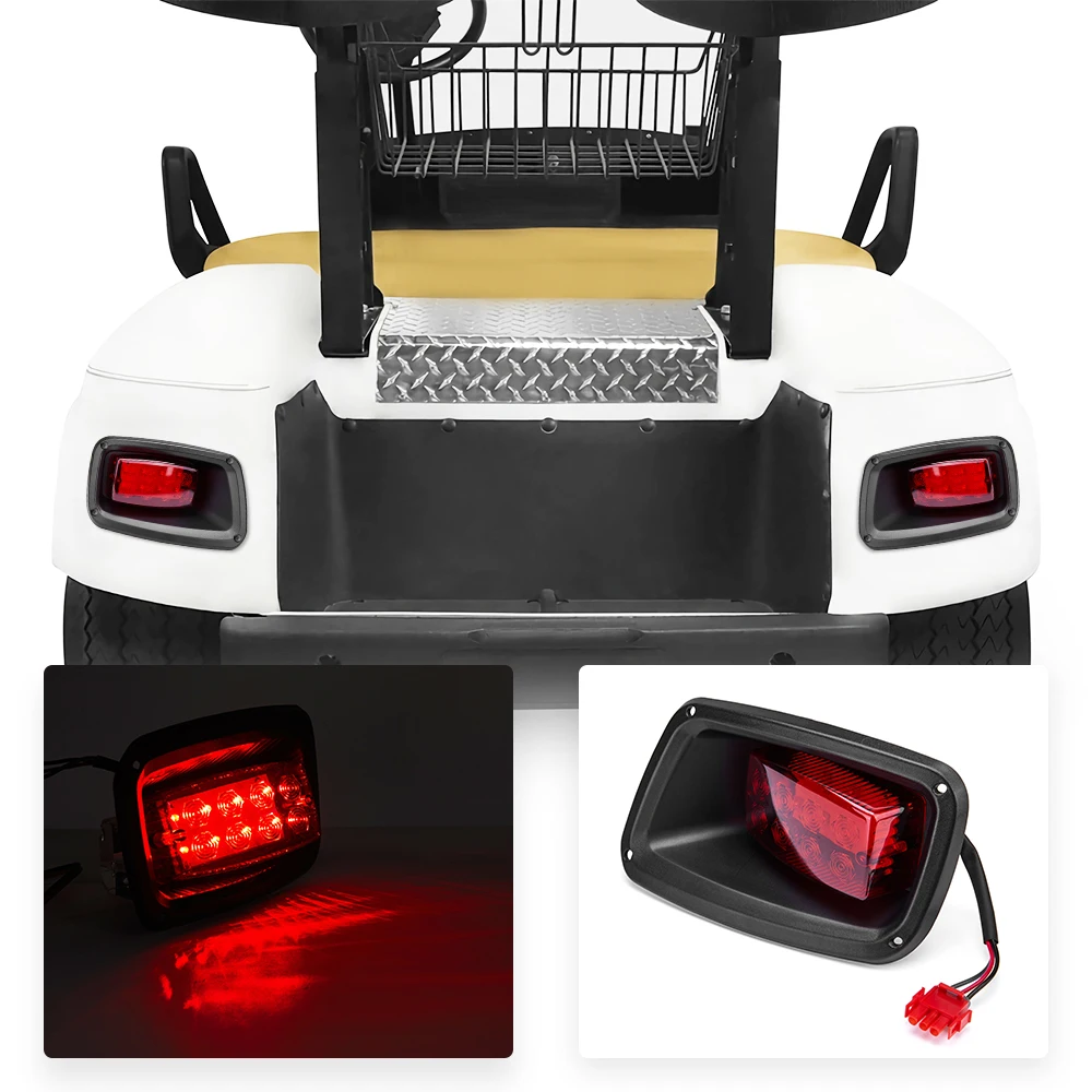 Kit de faros delanteros para carrito de Golf, Compatible con EZGO TXT, luces Led 1996-2013, Gas y eléctrico con instrucciones de instalación