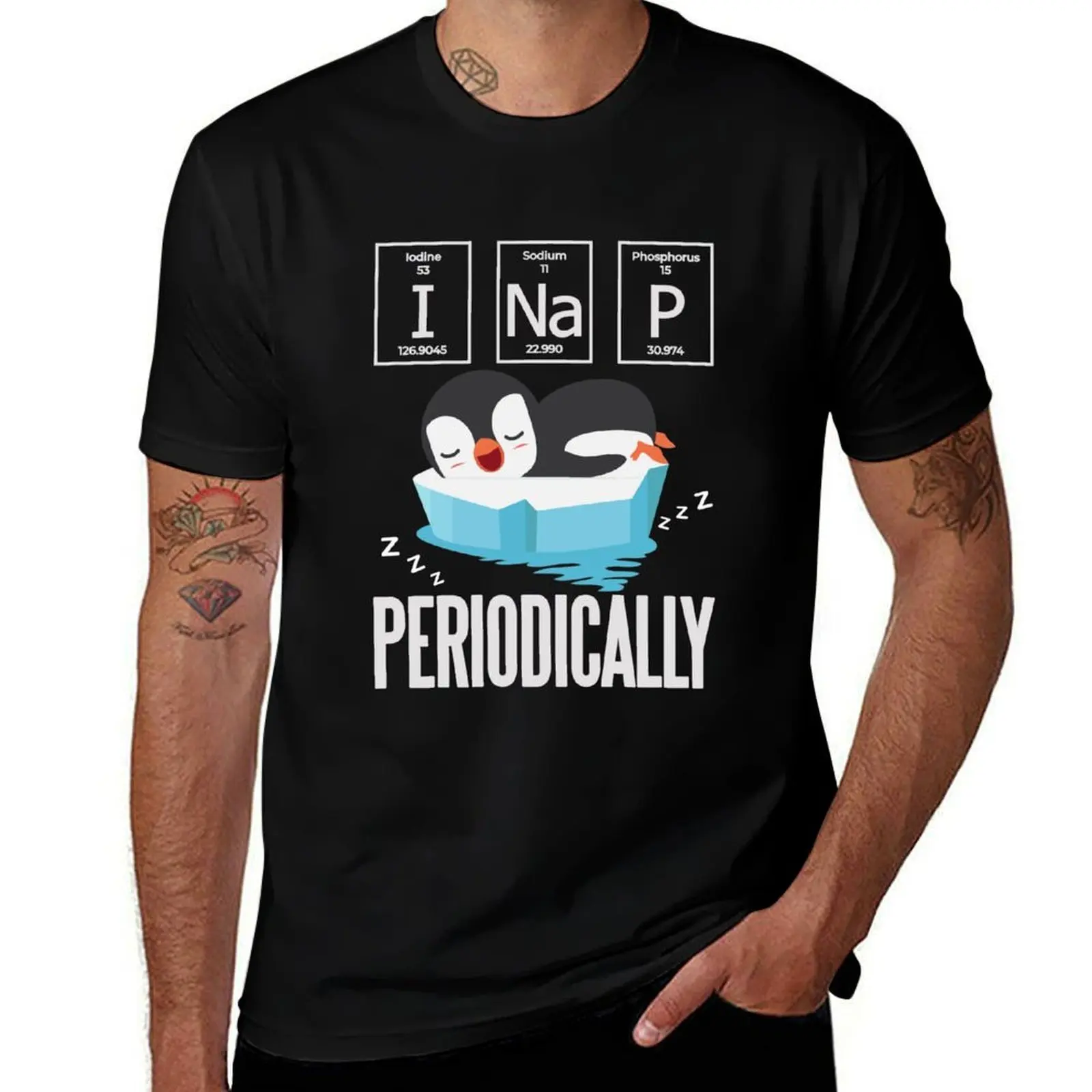 

Funny Penguin Lover Gift - Chemistry Lover Gift - I Nap Periodically - Science Nerd T-Shirt