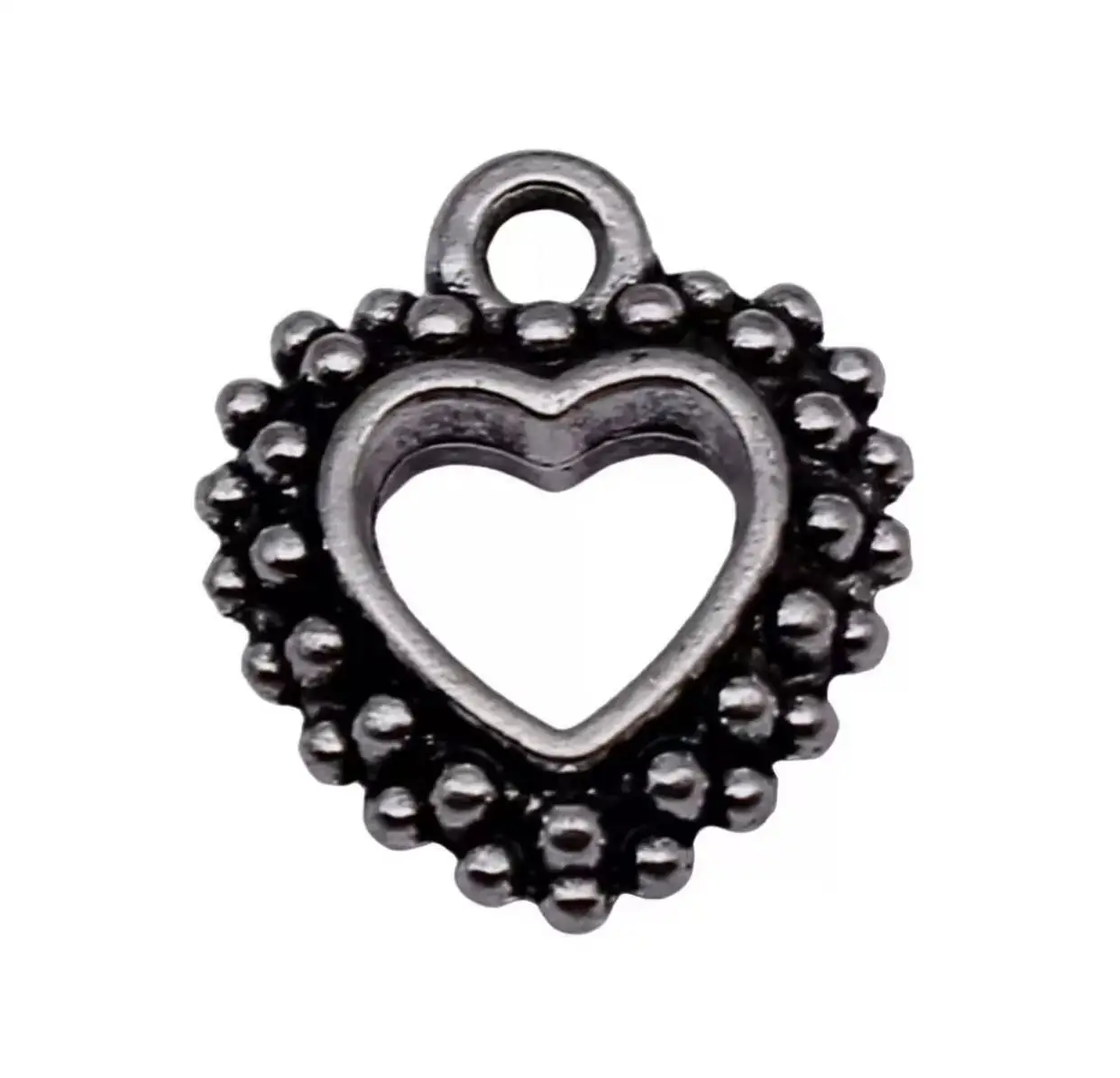 25pcs  12*10mm  Alloy metal  tibetan silver color  2sided heart shaped charms  HW3405  for handmade findings