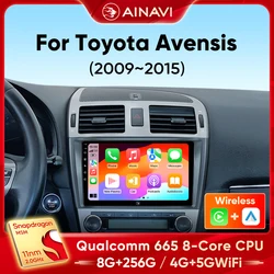 Ainavi Car Radio For Toyota Avensis 2009 2010 2011 2012 2013 2014 2015 Wireless Carplay Android Auto Car Multimedia Player 2 Din