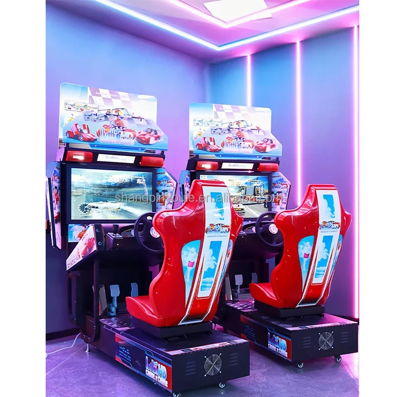 FunGame Coin Operated Outrun 32 Adult Car Racing Games Machine Simulator Arcade Simulator Driving Game Machine For Sale