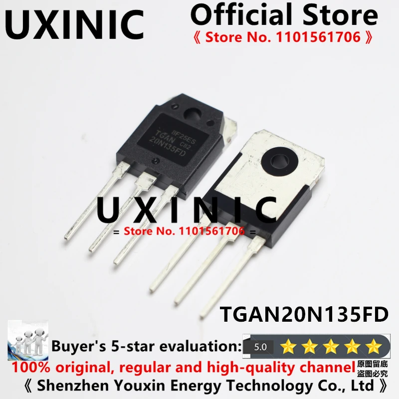 UXINIC  100% New Imported Original TGAN20N135FD 20N135FD TO-247 IGBT Pipe 20A 1350V