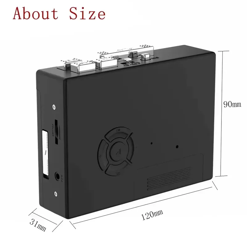 Cassette player with bluetooth radio retro nostalgic auto flip high fidelity wireless tape outdoor portable headphone jack