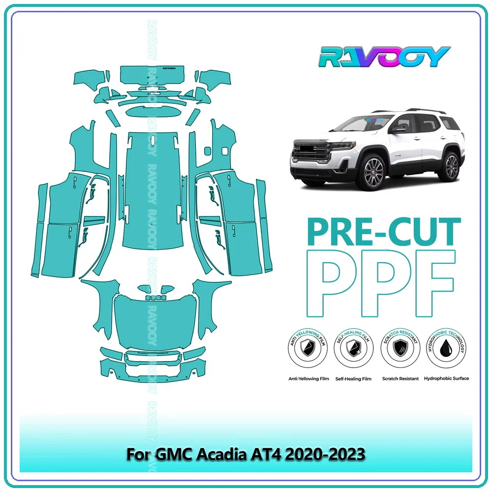RAVOOY Custom-Fit Precut TPU PPF Full Vehicle Clear Bra Stone Guard EU UK For GMC Acadia AT4 2020-2023