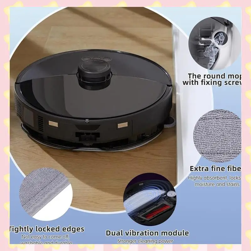 

AB51 Вибрационные салфетки для швабры + тряпки для швабры Edgewise для Roborock S8 Max Ultra/S8 Maxv Ultra, аксессуары для роботов-пылесосов