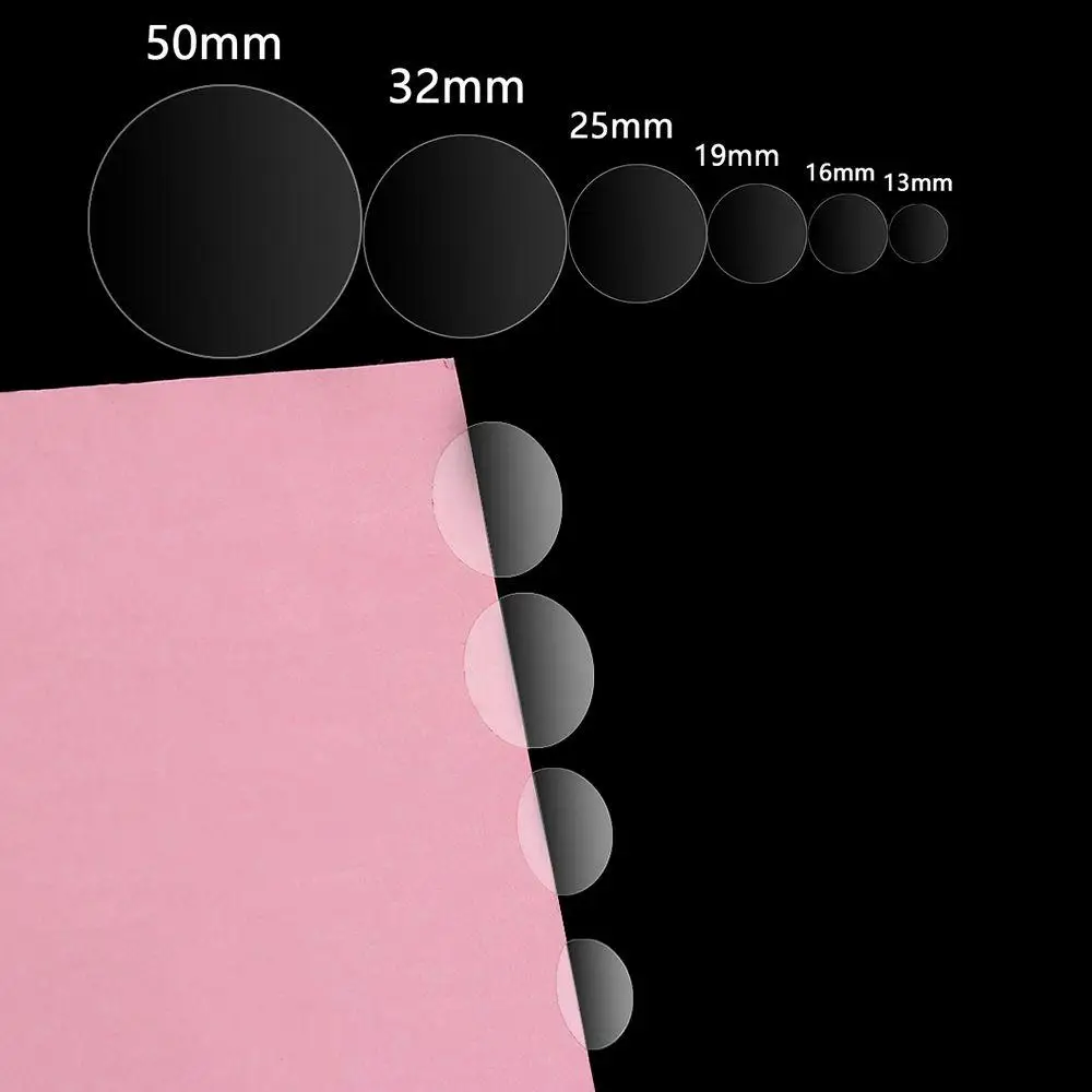 8/24/48/70/96/132 stücke PVC-Wafer-Glanz-Punktaufkleber-Datei, die transparentes selbst klebendes Etikett versiegelt