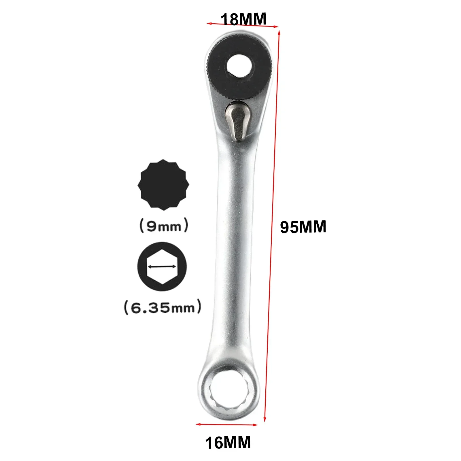 1pc 1/4 Inch Headed Quick Socket Ratchet Wrench Hex Bit Ended Screwdriver Bit  Spanner Wrench Hand Tool