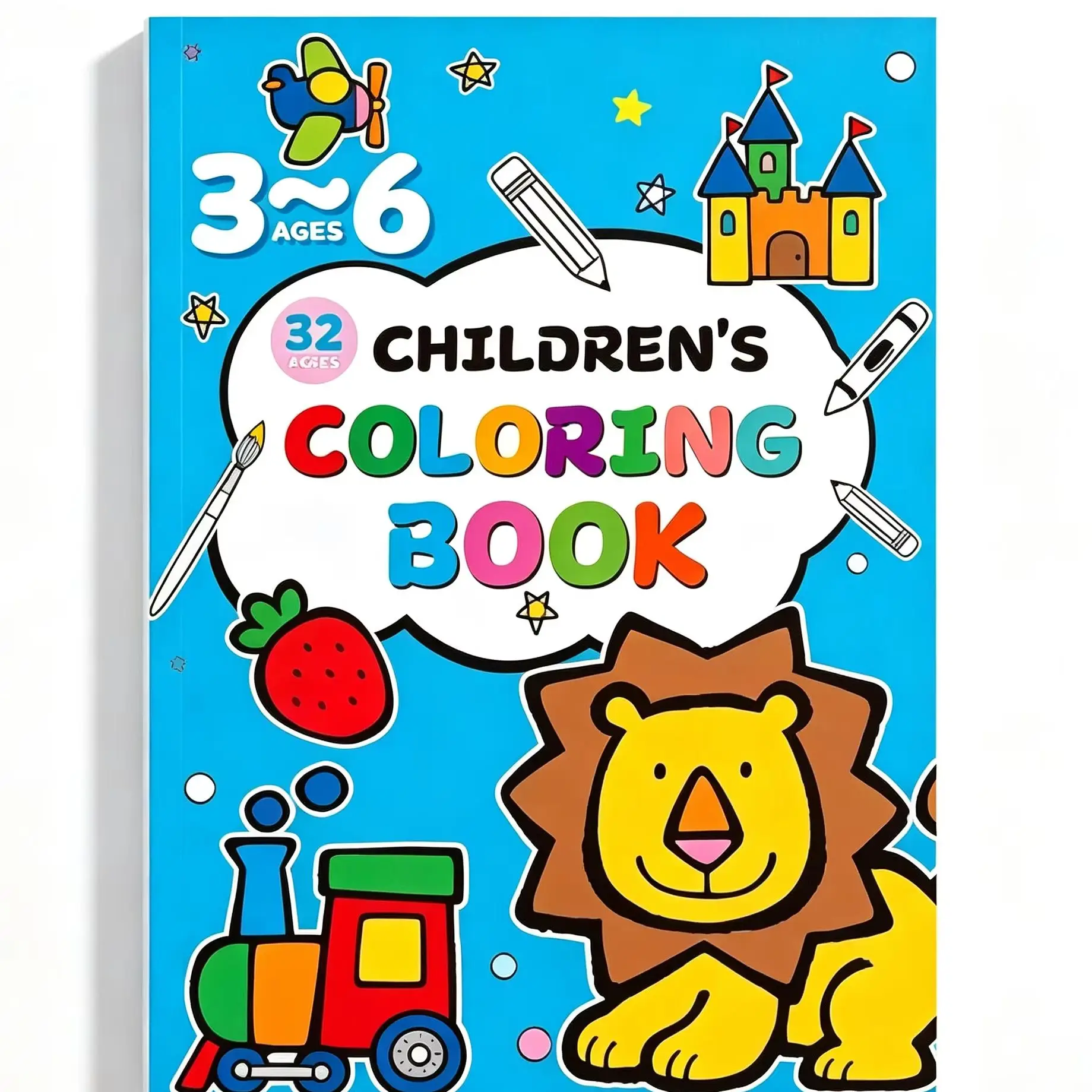 32 Pages Graffiti Coloring Book Art Drawing Enlightenment Notebook Cognition Training Portable Painting Practice Gift