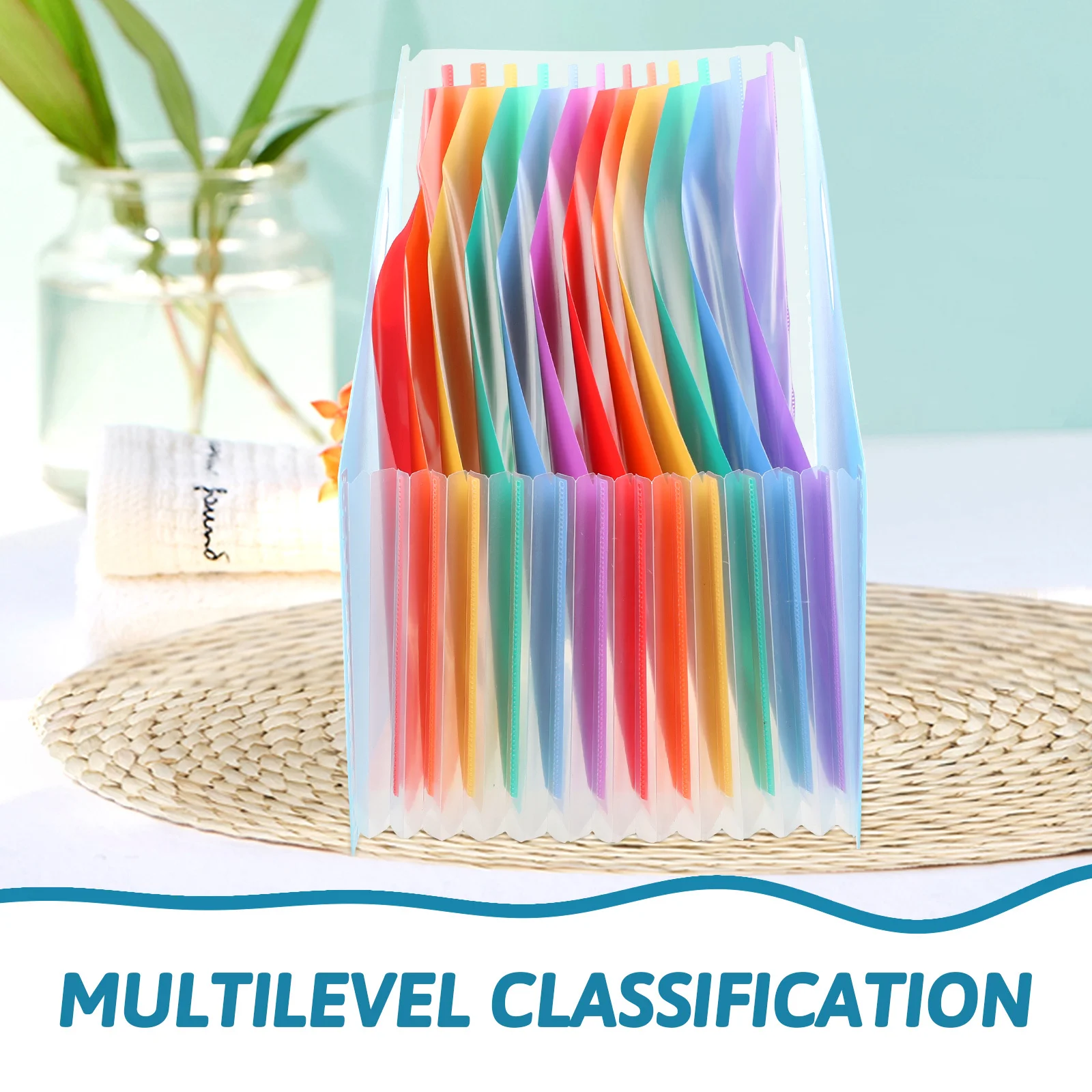 Accordion File Folder Paper Expandable Desktop Document Organizer Standing File Holder Receipts Organizer Expandable Folder