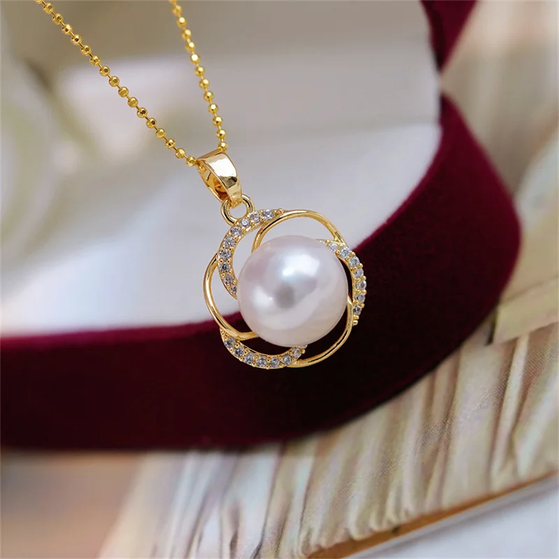 I'm losing money, but if you give me a 5-star review, please place an order, 11-12mm white pearl pendant 925S