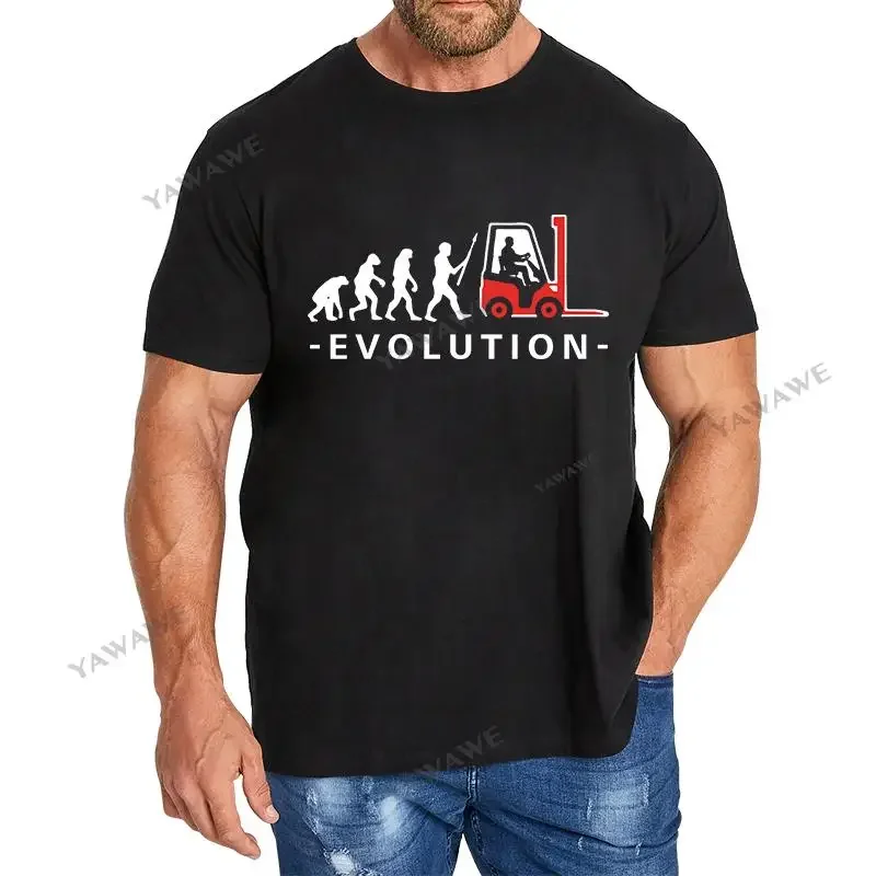 Evolution Forklift Driver Forklift Situation Rist Logistics Work Fun New unisex adult T-Shirt Men Summer Style Casual Tee tshirt