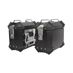 18L Motorcycles Side Saddle Bags Luggage Cases Saddlebags 25L Central Top Box Tool Storage Trunk Aluminum Universal Accessories