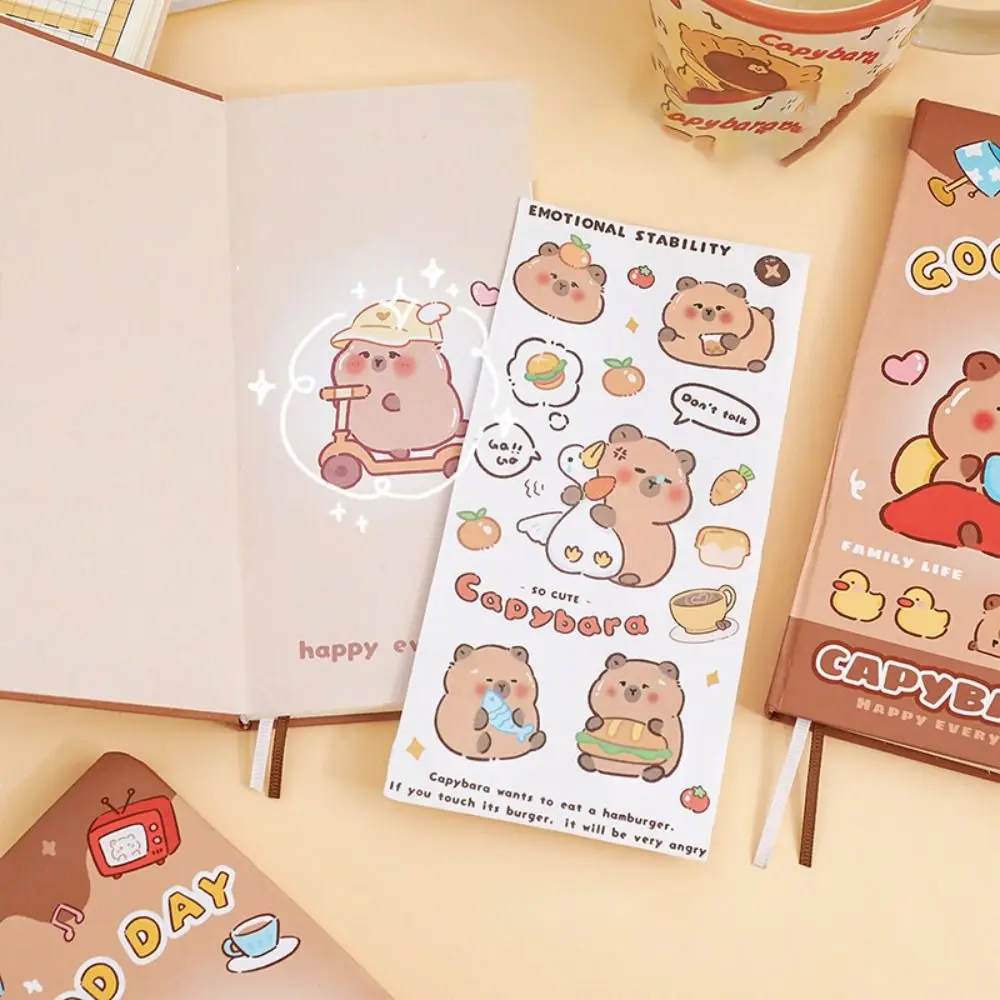 Pocket Mini Capybara Notepad INS Creative Capybara Hand Ledger Notebook Kawaii Cartoon Memo Notes School