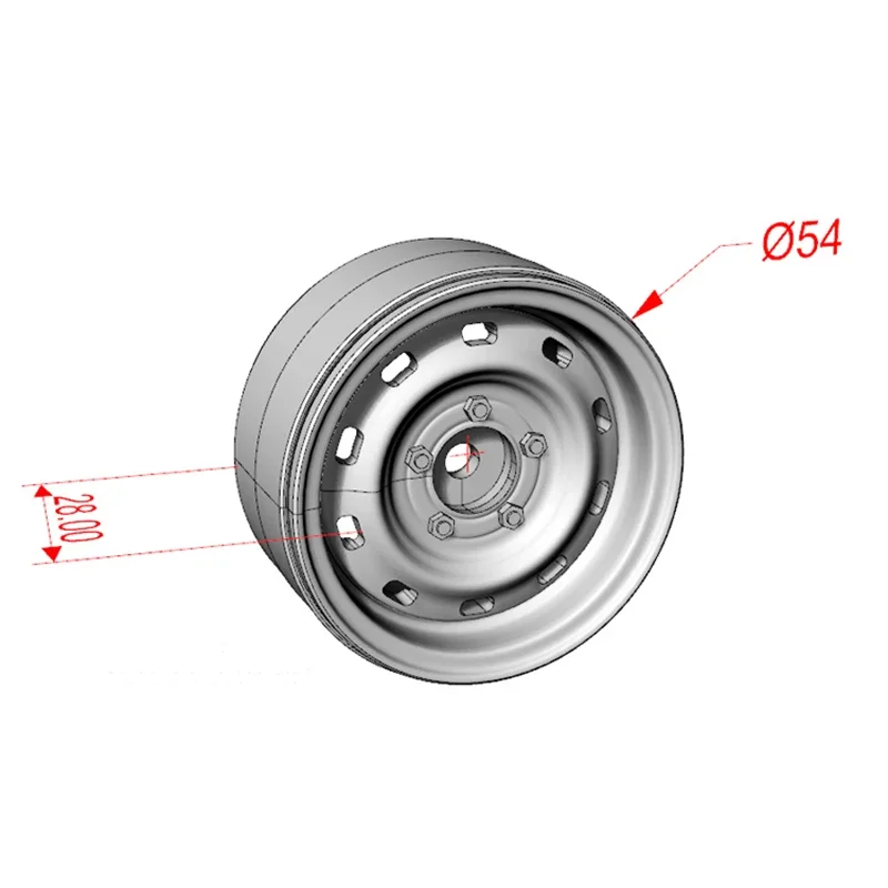 Simulation 1.9 Metal Beadlock Wheels Silver 12mm Hex Hub for 1/10 RC Crawler Car Traxxas TRX4 Defender TRX6 AXIAL SCX10 RC4WD