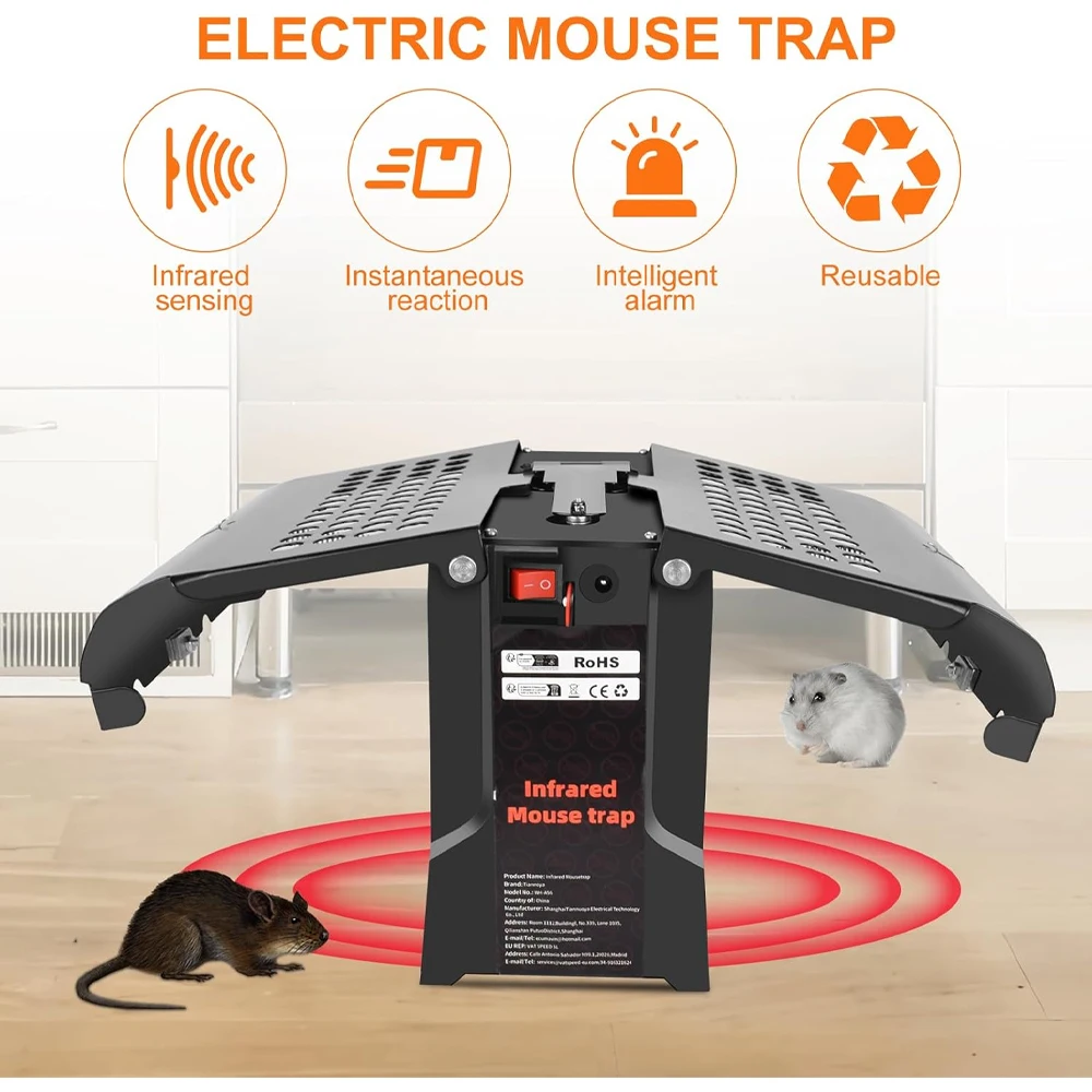 Infrared Intelligent Induction Mousetrap Household Cage Continuous Automatic Mousetrap Intelligent Sensing Rodent Control Device