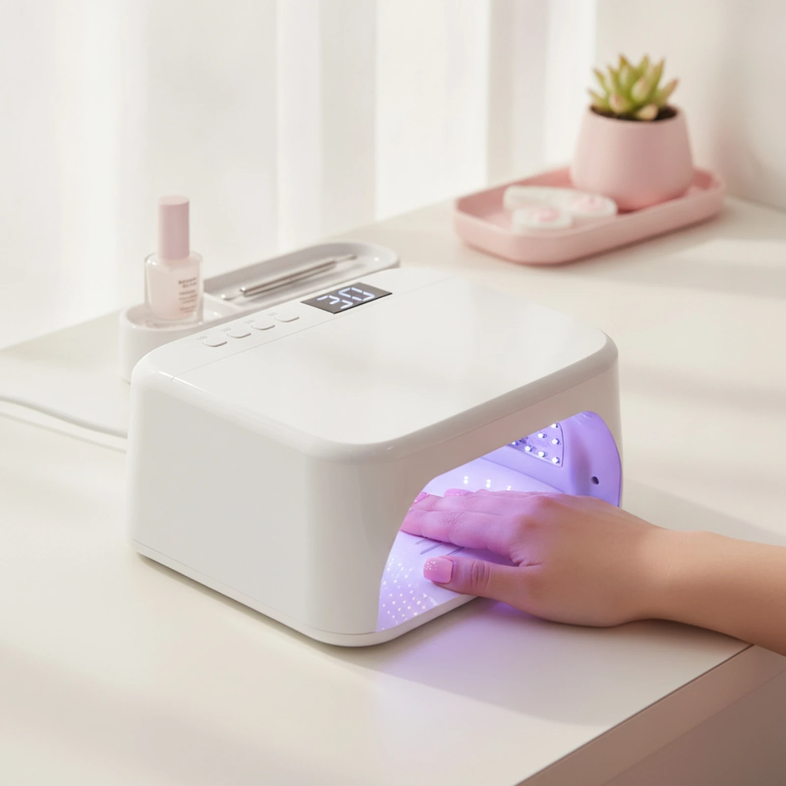 LED Nail Lamp Compact Gel Nail Light Appliance Wide Compatibility Salon-Grade for DIY Manicurists, Home Manicures
