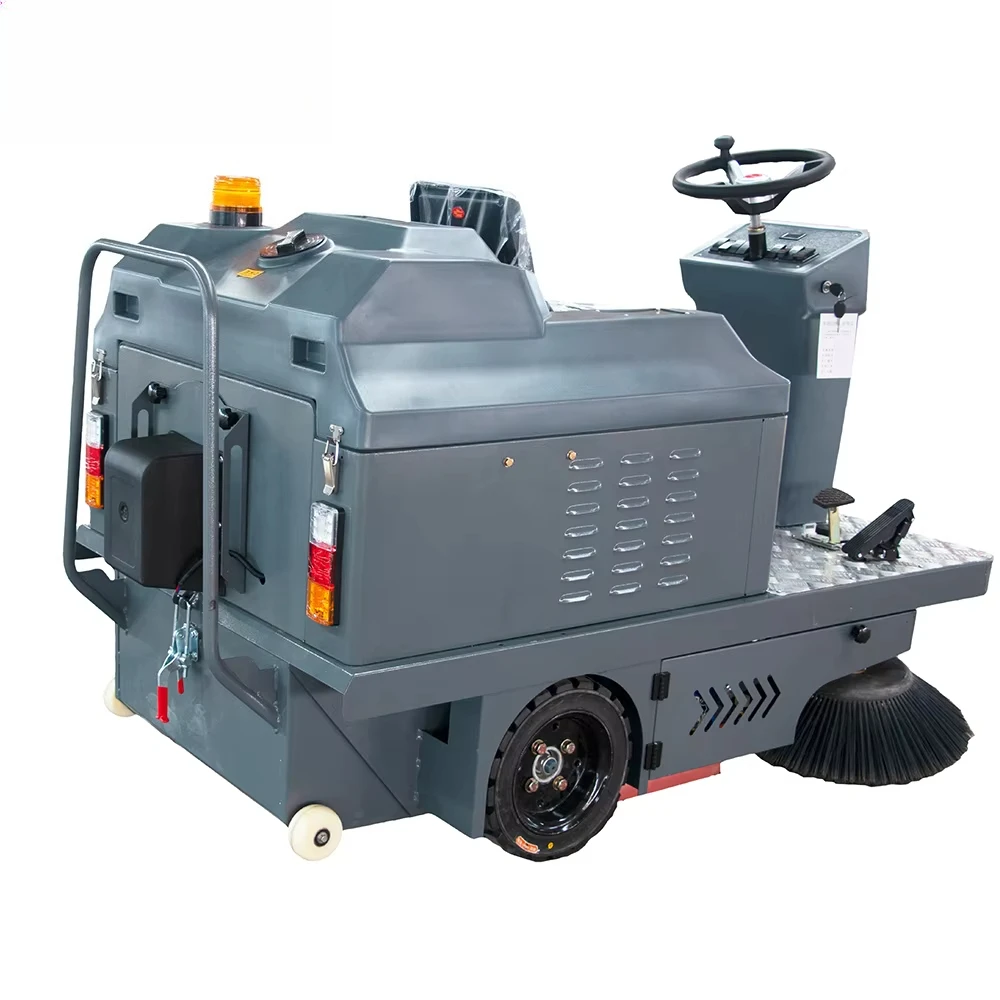 Commercial Road Sweeper Rotary Brush Road Sweeper Rechargeable Clean Sweepingr Full Closed Sweeper Cleaning Machine